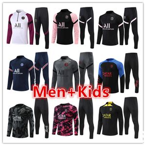 chandal tuta psgS tute da allenamento versione giocatore maillot tuta da calcio 22 23 maglie da calcio kit retrò survêtement piede MessiS mbappe 2023 mens kids set