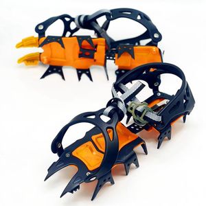 Mountaineering Crampons 18 Teeth Ice Snow Tiger Tooth Outdoor Ice Climbing Non-slip Shoe Cover Spikes