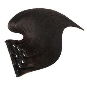Parrucche in pizzo per capelli Pezzo umano Seaml Parrucchino per parrucca con clip a 4 pezzi diritta femminile