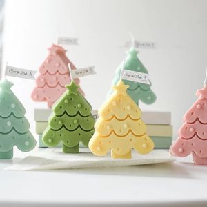 Handmade Creative Christmas Tree Scented Candles Scene Decoration Shooting Props Soy Wax Aromatherapy Incense Candle Gift Box