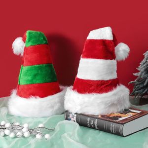 Listras vermelhas e verdes chapéu de natal lantejas de lantejoulas de festival de festas decoração elfa chapéu