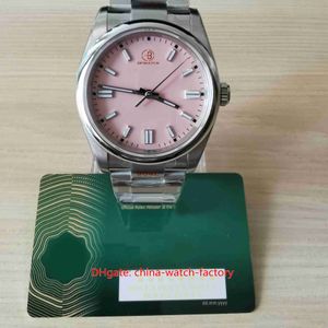 EW Maker Ladies daha kaliteli 36mm 126000 pembe kadran luminova saatler Başkan Sapphire Cal.3230 Hareket Mekanik Otomatik Kadın Kol saatleri Kartı