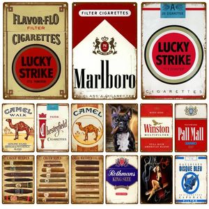 Decor Cigarette Vintage Metal Painting Fashion Metal Sign Poster Wall Decoration Club Man Cave Smoke Shop Advertising Plate Cigar 20cmx30cm Woo