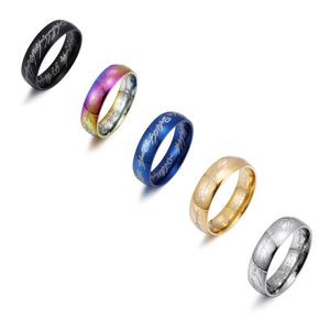 Moda męska L Titanium Steel Lord of the Rings Classic Luksusowa projektant Para Para Unisex Ring Biżuteria nigdy nie zanika Rozmiar