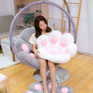 Fluffy Bear Leg Seat Cushion Animal Cushion Stuffed Plush Sofa Indoor Floor Home Chair Decor Winter ldren Girls Gift J220729