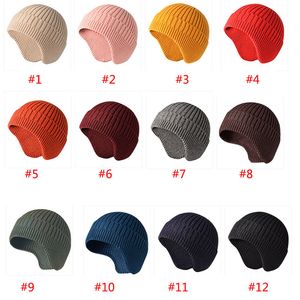 Gorro de chapéu malha de inverno chapéus quentes chapas de punho de punho para homens homens caça ao ar livre