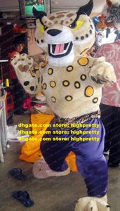 Mascot Costume Martial Grey Snowleopa Panthera Ppardus Pard Cheetah Leopard Pard Panther z gwałtowną twarzą nr 297