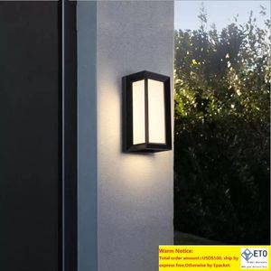 Ourtyard na zewnątrz wodoodporna lampa ścienna nowoczesna korytarz willi zewnętrzna lampy zewnętrzne ogród ogród chodnik prosty balkon Gate Lighting