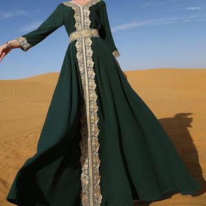 Roupas étnicas elegantes bordados kaftan vestidos mulheres dubai long muçulmana abaya islam peru jellaba marroquino vestido de renda vintage jilbeb 2022