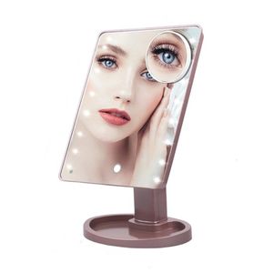 22 16 LED Vanity Mirror Light Tabletop Makeup Touch Switch 10x powiększenie S 180 Rotacja Łazienka Podróż Espejos 220218230Y
