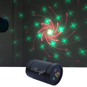 Sharelife mini port￡til rg gobos laser USB Luz de 1200mA de 1200mA atra￧￣o magn￩tica para a festa em casa DJ GIG Ilumina￧￣o DP4-RG