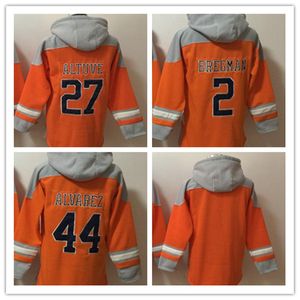 Drużyna baseballowa z kapturem z kapturem Altuve Bregman Alvarez Fan Tops Rozmiar S-xxxl Orange Color Color