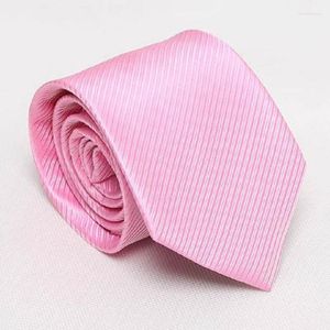 Bow Ties Hooyi Klasik Düz Renk Erkekler için Düğün Kravat Kravat Elbise İş 8cm Genişlik
