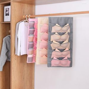 Torby do przechowywania 5 10/6 18 Wisząca na ścianach siatki do bielizny Bra Socks Hanger Oxford Cloth Dwustrończy organizator