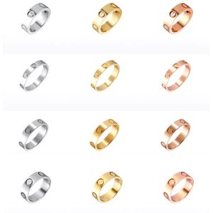 Hot fashion Love Ring Designer Ring For Women Accessori di lusso Titanium Steel Never Fade lovers Regalo di gioielli non viene fornito con dimensioni della scatola 5-11