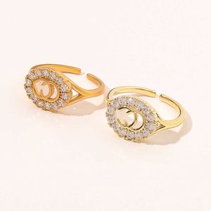Модные ювелирные дизайнерские кольца Женщины любит обаяние свадебные принадлежности хрусталь 18 тыс. Золотая медные пальцы регулируемые кольцо роскошные аксессуары