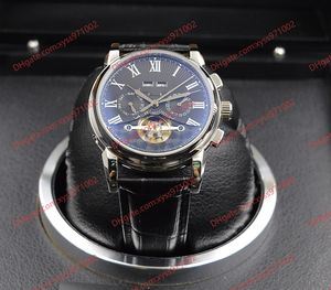 2 Boutique-Herrenuhr, wasserdicht, modisches Lederarmband, 42 mm, weißes Zifferblatt, Superspiegel, klassische Uhr, automatisches mechanisches Uhrwerk, schwarze Uhren 5968A-001