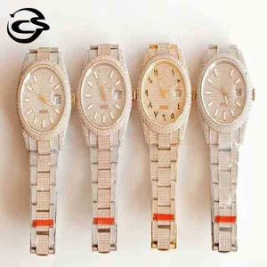 Diver Luxury Mechanical Watch V3 Version 904l Steel Eta 2824 Movement 126333 Ice Cube Diamond Gypsophila Arab Ydjz