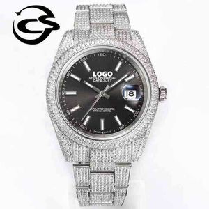 Luxury Diver Mechanical Watch V3 version 904l Steel ETA 2824 Movement 126333 Ice Cube Gypsophila Arab Diamond
