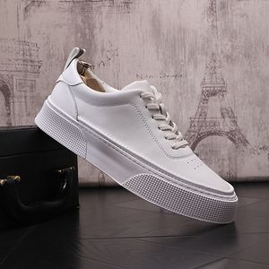 British Style Wedding Dress Party Shoes Fashion Breathable White Vulcanized Sports Casual Sneaker Round Toe Thick Bottom Business Leisure Walking Loafers C38