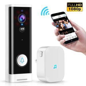 1080p HD WiFi Video Doorbell Waterproof Wireless Smart Camera Night Vision Tuya App Control Call Intercom Video-Eye Apartments Door Bel235w
