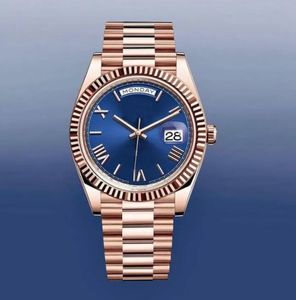 Topselling Excelless Homens de Men's Watch 18k Rose Gold 40mm Blue Dial 228235 228238 Automático 2813 Mecânica Bracelete de aço inoxidável Boys 'Version Watches