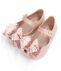 Est Children Girls Shoes Pvc Soft Sandals Bow Princess Dance Jelly Shoes For Kids Girl Waterproof Antiskid Footwear Hook Loop 21076221108