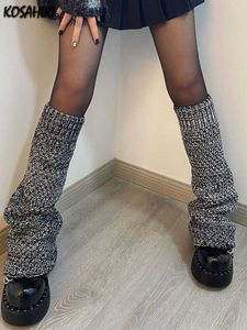 Socks Hosiery KOSAHIKI Lady Knee High Leg Warm Sock Women Slim Punk Cool Knit Long Socks Lolita Cosplay Gothic Kawaii Hip-hop Rock Y2k T221107