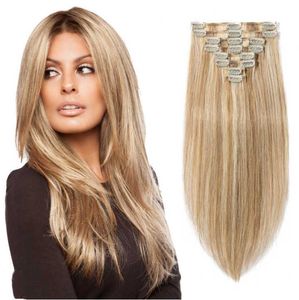 Hair Lace Wigs Real Female Long Straight Wig Eight Piece Set 18 Card Human Hair Patch