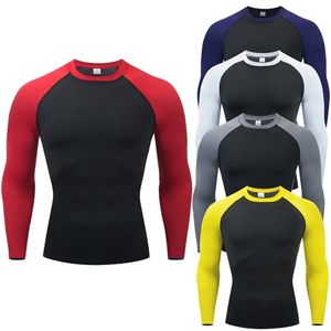 Men's T-Shirts Compression Running T Shirt Fitness Men Tight Long Sleeve Tshirt Training Jogging Shirts Gym Sportswear Quick Dry rashgard Tee 221105