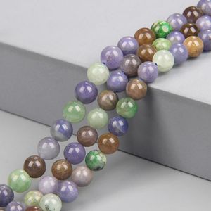 P￤rlor Natural 7mm Emerald Tanzanite Semi-Erecious Stones Bead Round Loose For Making Armband Halsband Tillbeh￶r Partihandel