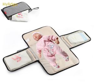 Diaper Bags Hylidge Portable Baby Bag Wipeable Foldable Waterproof Changing Pad Multifunction Mat With Pockets4343117