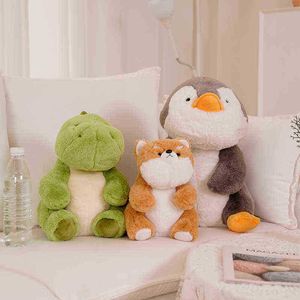 1Pc 253545Cm Creative Lovely Sussen Pastoral Animal Toys Soft Comfortable Sleepy Cushion Dinosaur Dog Penguin Baby Gift J220729