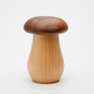 Smoking Natural Wooden Dry Herb Tobacco Mushroom Umbrella Style Silicone Ring Seal Storage Box Cover Spice Miller Stash Case Bottle Jar Cigarette Holder Container