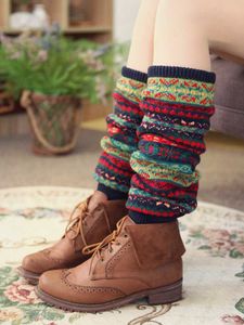 Socks Hosiery 2020 New Winter and Autumn Leg Warmers Bohemia Fashion Pad Warmth Anti-Crothritis Boot Cuffs T221107