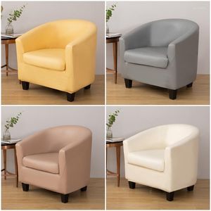 Chair Covers Waterproof Club Slipcover PU Tub Cover Stretch Armchair Slipcovers With Elastic Bottom For Living Room Bedroom