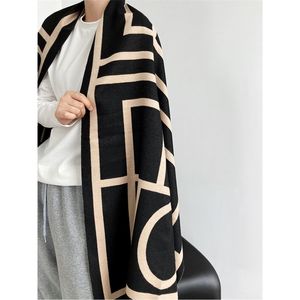Lenços da primavera e outono imitação de cashmere shawl lenço de seda com borla quente geométrica 221105