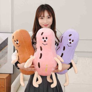 3075 cm kawaii mascot söt jordnöt plushie leksak mjuk tecknad färgglada moderväxter fyllda vackra docka baby kudde barn sussen gåva j220729