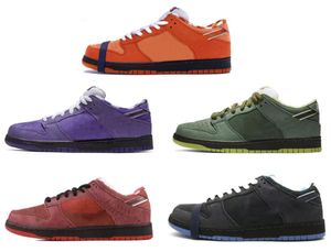 2022 Authentic dunks Shoes Concepts Purple Low Lobster Orange Green Red Blue Men Women Sports Sneakers With Original box Size US4-13