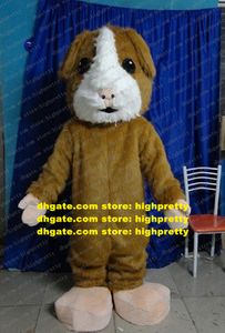 Fancy Brown Hamster Mascot Costume Mascotte Cricetulu råtta möss Gopher Field Mouse med vit munrosa fötter nr.3849 gratis fartyg