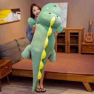 8 Style Big Size Long Cute Dinosaur Cuddle Soft Cartoon Animal Dinosaur Stuffed Doll Boyfriend Pillow Kids Girl Birthday gift J220729