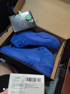 Scarpe di marca 12s 12 gamma francese blu taxi ovo ali di nylon nero gioco influenza US8-13 sneakers sole nascente cherry