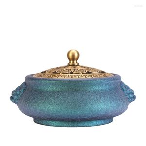 Fragrance Lamps Pure Copper Incense Burner Kit Color Changing Creative Retro Sandalwood Desktop Ornaments Aroma Diffuser Palnik B