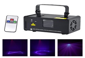 AUCD Mini Portable IR Remote 8 CH DMX Purple 150MW Laser Scanner Stage Lighting Pro DJ Party LED SHOW Projector Lights DMV1501550397