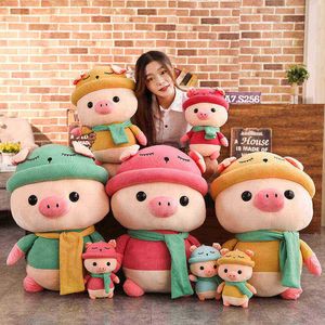 1pc 3550cm fofo crossdressing porco brinquedos de pelúcia de desenho animado de desenho animado de desenho animado Piggy Baby Toys Soothing Ldren Birthday Best Gifts J220729