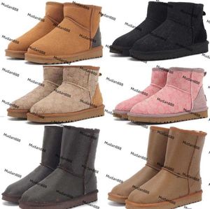 Designer Boots Sheepskin Men Women Fabric Woman Boot Knee Ankle Leather Designers Cotton Winter Fall Snow Cotton Fashion Shoes