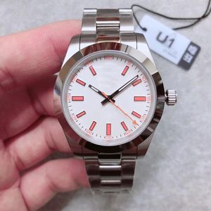 U1 Factory Herrenuhren, Saphirglas, Edelstahl, automatisches Sweep-Uhrwerk, mechanische Herrenuhr, Herren-Armbanduhr