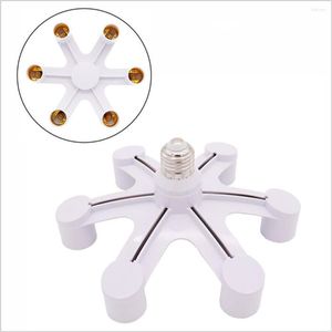 Lamp Holders Light Socket Splitter 6 In 1 E27 Multi Bulb Adapter Converter For LED Bulbs Holder Extender Dining Room