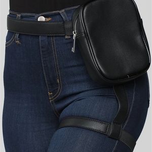 Midjep￥sar BQ Fashion Ins Trendy Stylish Women Leg Belt Leather Cool Girl Bag Fanny Pack f￶r utomhusvandring Motorcykel 221105