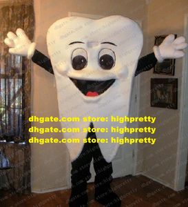 Vivid White Teeth Tooth Adult Mascot Costume Mascotte With Big Mouth Red Tongue Party Outfit Suit Fancy Dress No.283 Free Ship